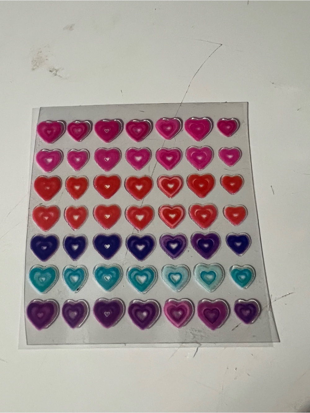3D Heart Nail Stickers